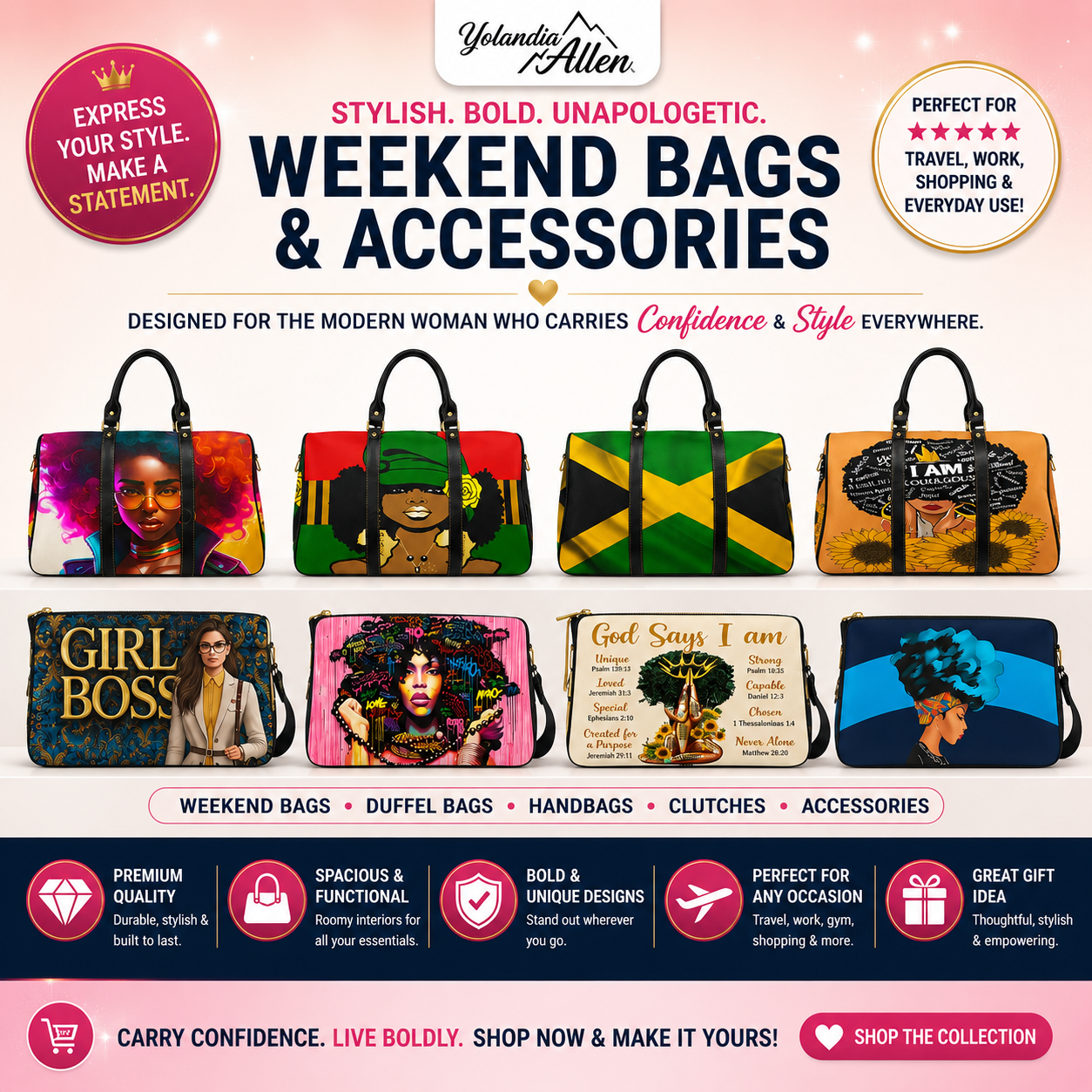 POUCHES, WEEKEND & TRAVEL BAGS