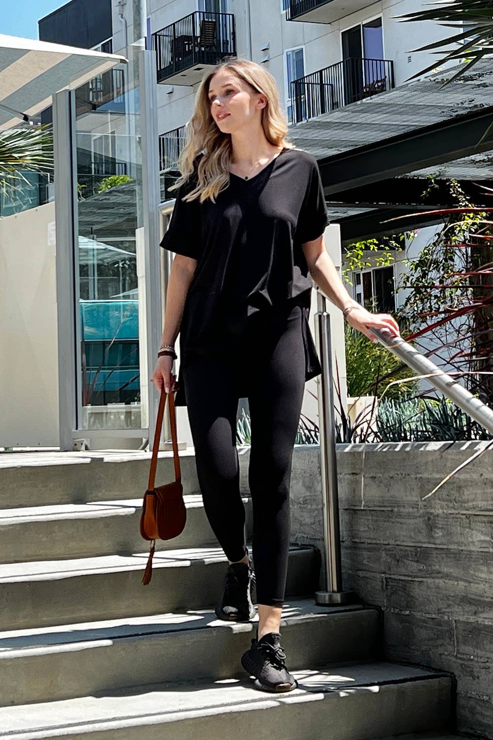 ". Microfiber Tunic & Leggings 2pc Set: FOREST-159313 / L