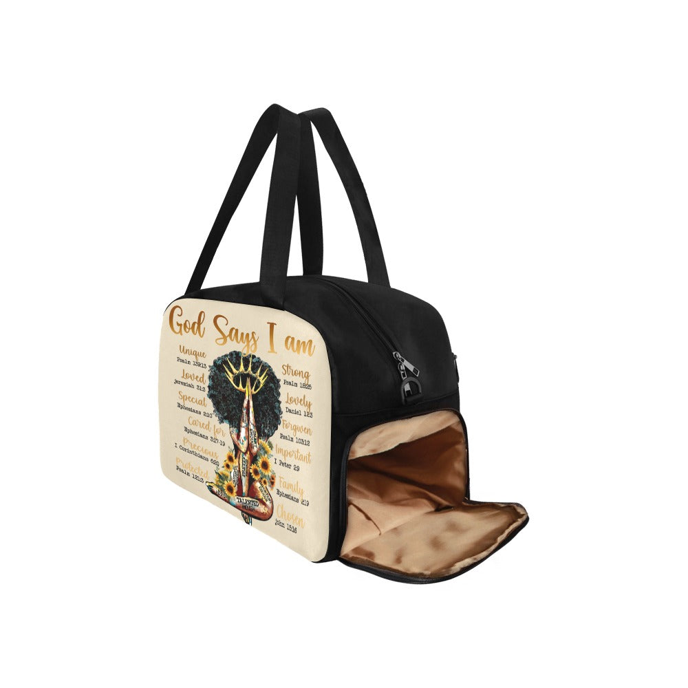 GOD SAYS I AM WEEKEND HANDBAG