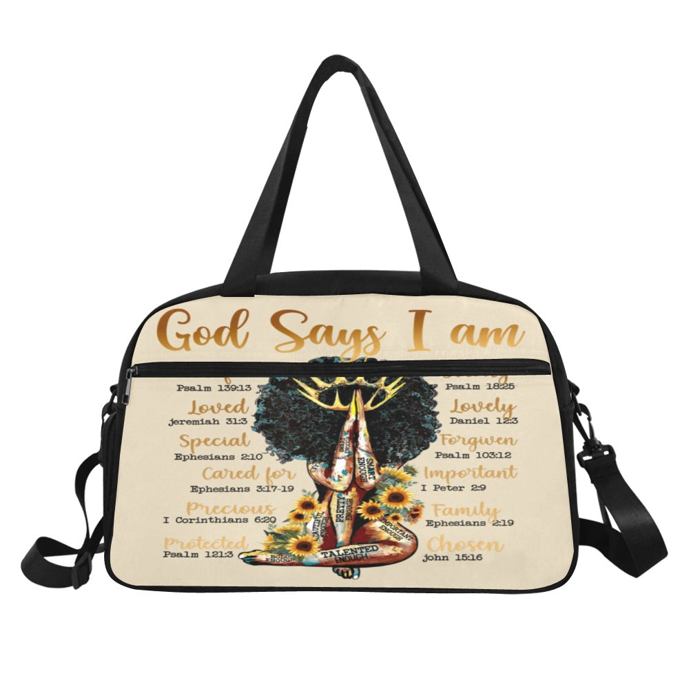 GOD SAYS I AM WEEKEND HANDBAG