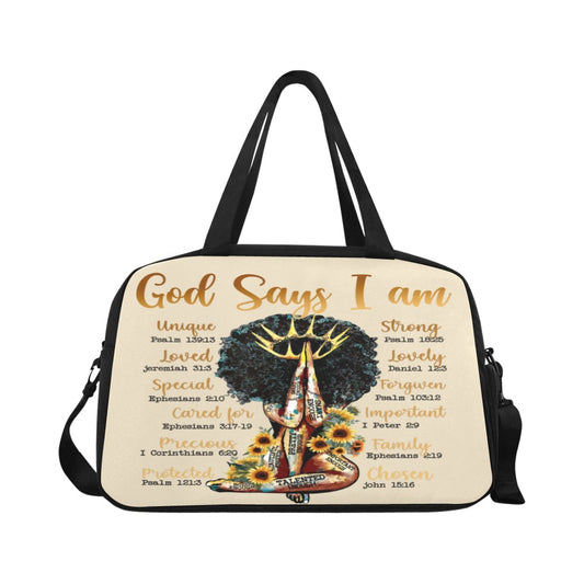 GOD SAYS I AM WEEKEND HANDBAG