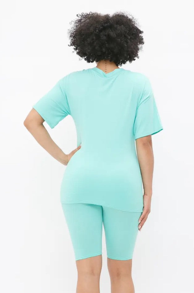 COMFORT DIVA BIKER SHORTS 2 PIECE SET