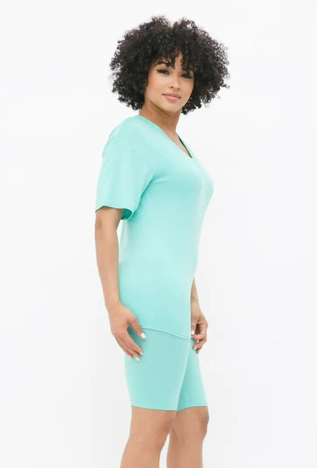 COMFORT DIVA BIKER SHORTS 2 PIECE SET