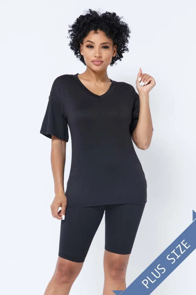 COMFORT DIVA BIKER SHORTS 2 PIECE SET