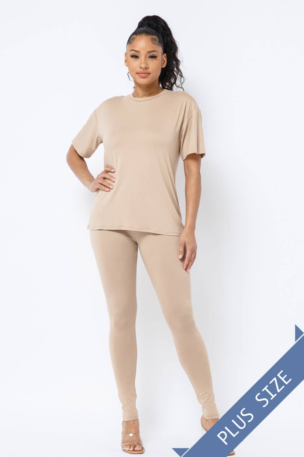 COMFORT QUEEN LEGGING SET- PLUS- 3 COLORS